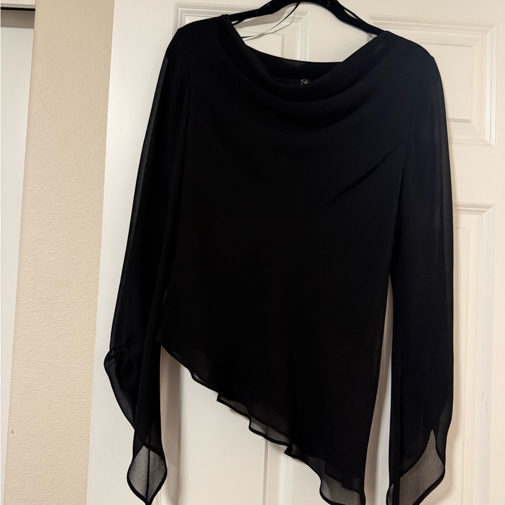 Sandra Darren Black Blouse